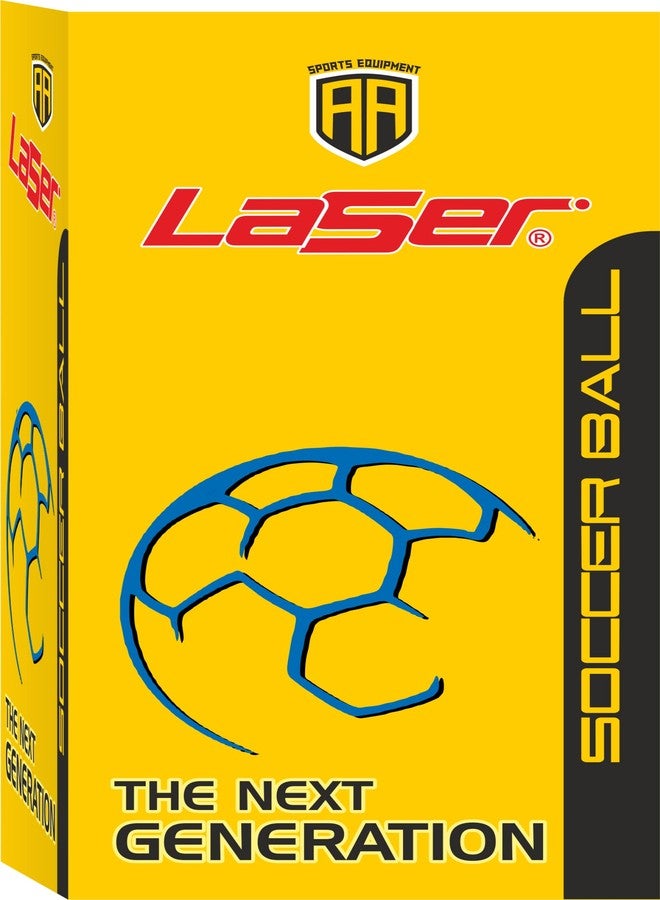 لايزر كرة قدم ليزر شاين ستار مقاس 5 - كرة قدم رسمية للمباريات - مناسبة للاعبي كرة القدم من الشباب والكبار - سهلة النفخ واللعب، تتميز بتصميم متين يدوم طويلاً وكرات قدم جذابة. - Image 3